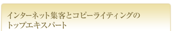 インターネット集客とコピーライティングのトップエキスパート